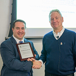 Christian Dameff, MD, with Dean Guy Reed, MD, MS