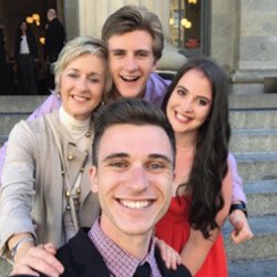 Julian with His Mom, Brother and Sister for His Uncle’s Graduation from San Francisco Art Institute. 