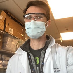 Dominic Julian in the Research Lab at Nationwide Children’s Hospital in Columbus, OH