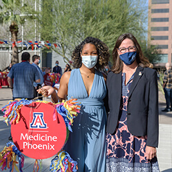 Fourth-Year Medical Student Analissa Cox Poses with Dr. Susan Kaib