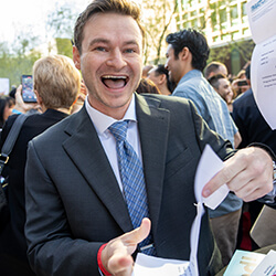 Jack Stearns was ecstatic to discover his Match during the event.