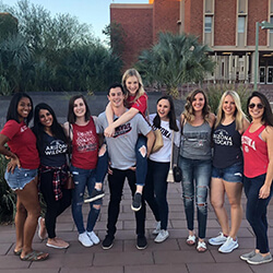 Maykowski, Along with Fellow Classmates and College of Medicine - Tucson Students, in Tucson for the Homecoming Game