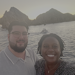 Moore's husband has been a constant source of support during her medical school journey.