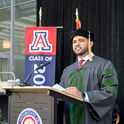 Mohammad Mousa, MD, Delivering the Student Address