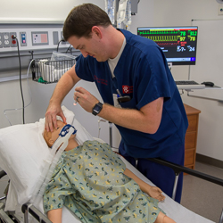 Training Exercise with a Pediatric Simulation Mannequin