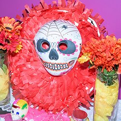 For the ofrenda, students created an alter for Día de los Muertos