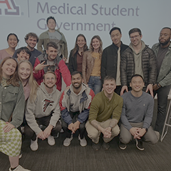 Salahudeen (middle) with the other members of the Medical Student Government.