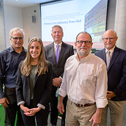 Will Humble (Second from Right), with Jonathan Cartsonis, MD, Catherine Ingbar, Dean Guy Reed, MD, MS, and Jeffrey Wolfrey, MD