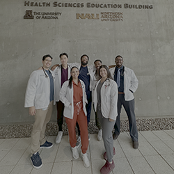Quarles with other Pathway Scholars alumni after finishing their last Doctoring session.