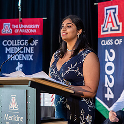 Meher Rakkar Delivering the Student Address