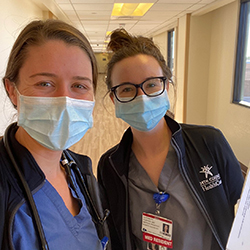 Dr. Tasha Harder and Dr. Elizabeth Curtiss doing their rotation at Flagstaff Medical Center