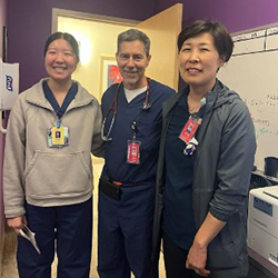 Reynolds on rotation at Phoenix Children's with her mom.