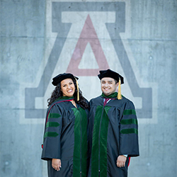 Valeria Vasquez and Jesus Sandoval in their regalia