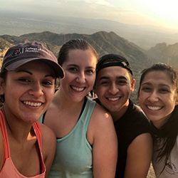 Schaaf exploring Arizona with some of her classmates