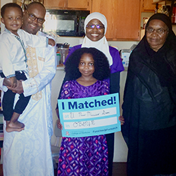 Tall celebrated Match Day with her Family, Zooming in to announce her match.