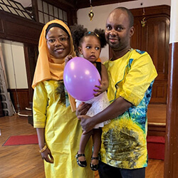 Fatouma with Her Husband and Daughter