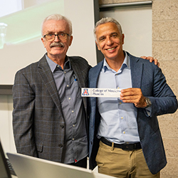 Dr. Sadek with Dr. Glembotski at the anniversary event.