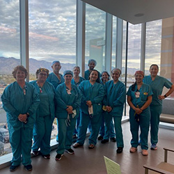 Tsingine with the orthopaedic team at Banner – University Medical Center Tucson