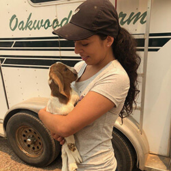 Virgen Cradling a Baby Goat in Payson, Arizona