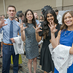 Prior to the event, medical students flashed some Wildcat pride