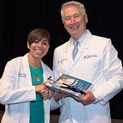 White with Dean Guy Reed at the Class of 2021 White Coat Ceremony