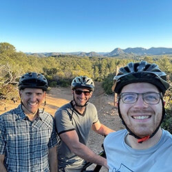 Wohlford (Right) Mountain Biking with Friends