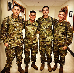 Zeien — Pictured with Fellow Army Friends — Matched at Walter Reed National Military Medical Center
