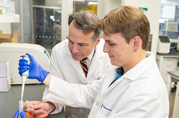 Fred Wondisford, MD, MS, MBA, and Declan Cappasola