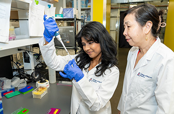 Liya Yin, MD, PhD, and Tara Fatima