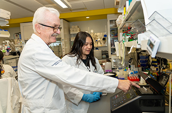 Christopher Glembotski, PhD, and Michelle Padilla Soto