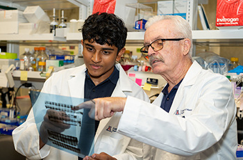 Christopher Glembotski, PhD, and Ashwin Suresh