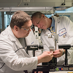 Dr. Zenhausern Working in the ANBM Lab