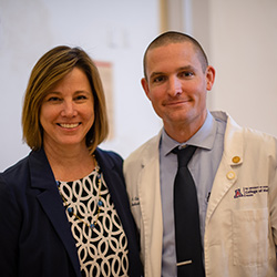 Goff with Dr. Kaib at the GHHS Ceremony