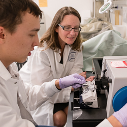 Taben Hale, PhD, Mentoring a Student in Her Lab