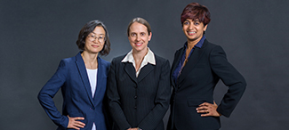 Suwon Kim, PhD, Karen Hastings, MD, PhD, and Aparna Sertil, PhD