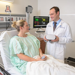 Dr. Steven Cowles with a Patient