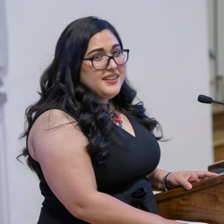 Estefania Lopez at the Pathways Graduation Ceremony