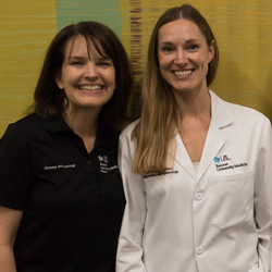 Dr. Saunders (right) with Laurie Erickson, MD