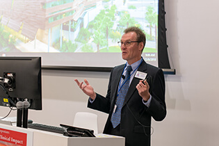 Interim Associate Dean for Research Paul E. Boehmer, PhD, Addresses the Audience