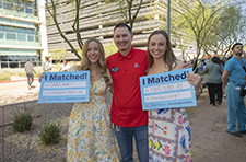 Michelle Goforth and Nicole Falls with Chip Young