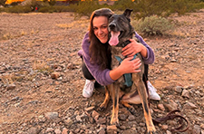 Amanda Schaaf with her dog