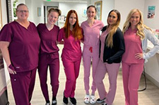 Mirela Ananieva at the hospital with fellow co-workers