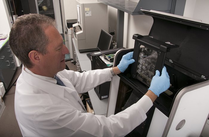 Dr. Zenhausern Loads the DNA Machine