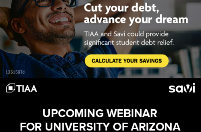 A graphic for the student loan forgiveness webinar