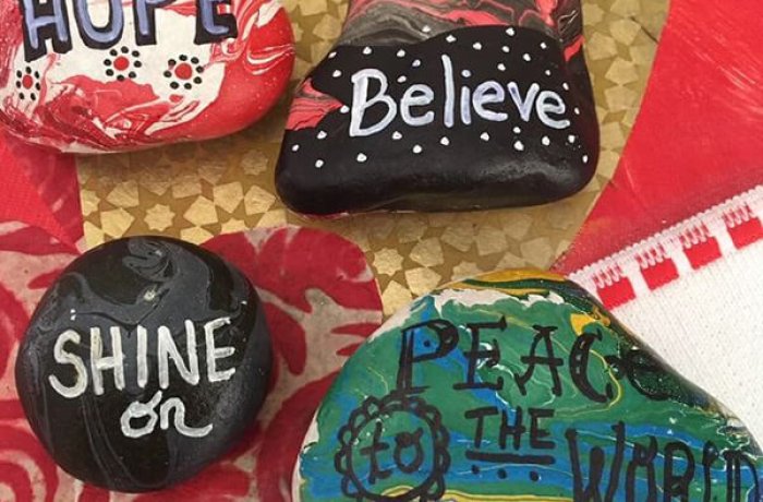 Rocks Painted as a Part of Dr. Standley's Art Initiative