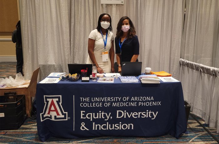Amanda Musvosvi and Tamara Taylor from the Office of Equity, Diversity and Inclusion