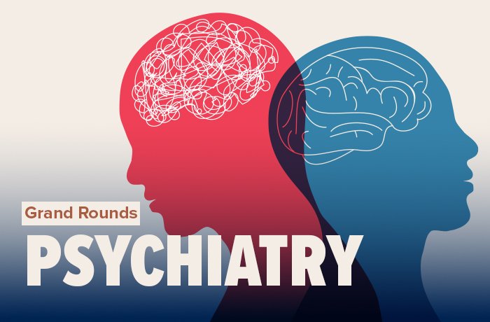 A graphic for the Psychiatry Grand Rounds
