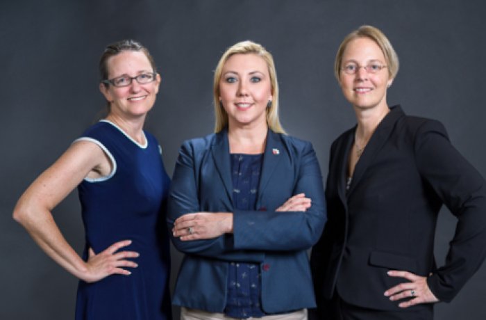 Taben M. Hale, PhD (left), Jennifer Hartmark-Hill, MD (center), and Michelle Dorsey, MD (right)