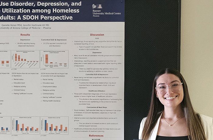 Heiser also presented her research at the Department of Internal Medicine Health Care Advancement Symposium.