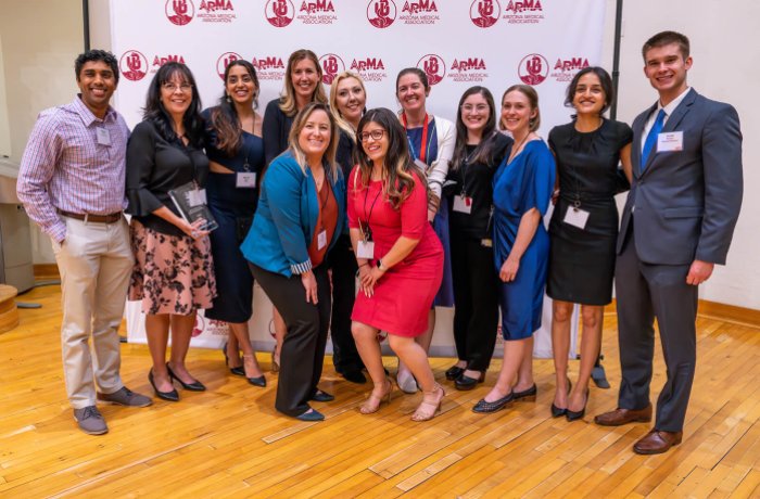 Honorees and attendees pose together at the ArMA Health Care Awards